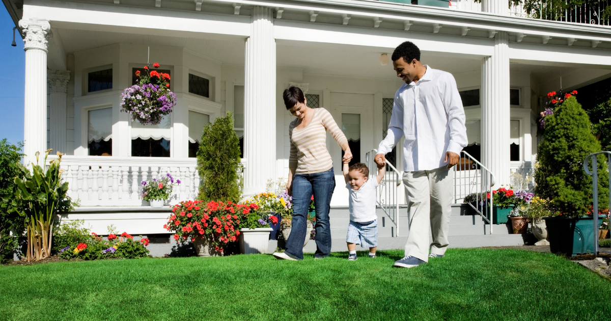 family yard with toddler in Southeastern PA