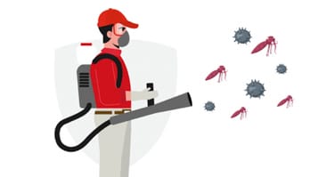 Mosquito Shield Vector Art of tech spraying in york county