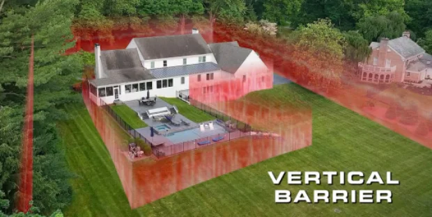 vertical barrier overhead photo in york county