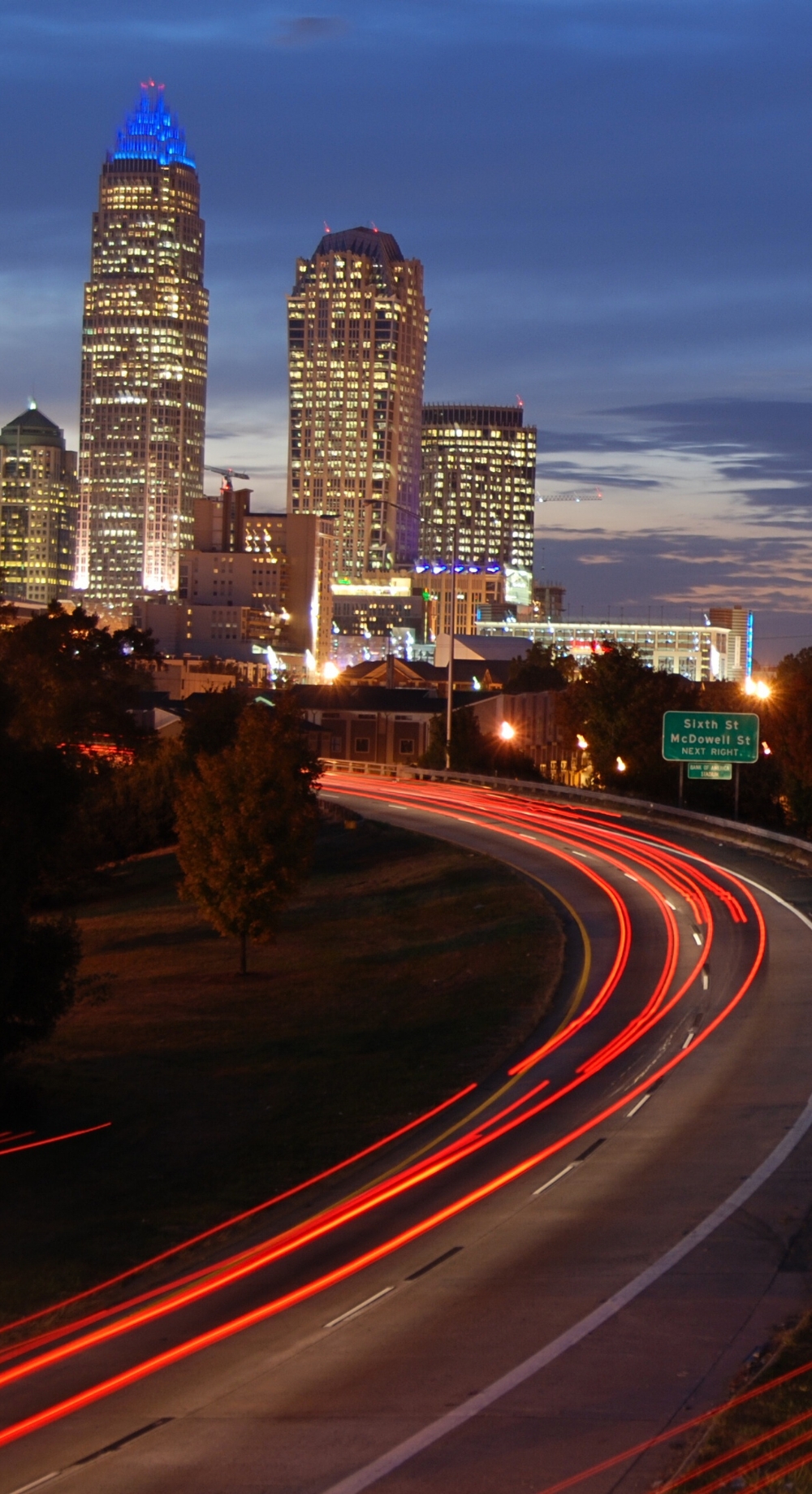 Charlotte NC at Night