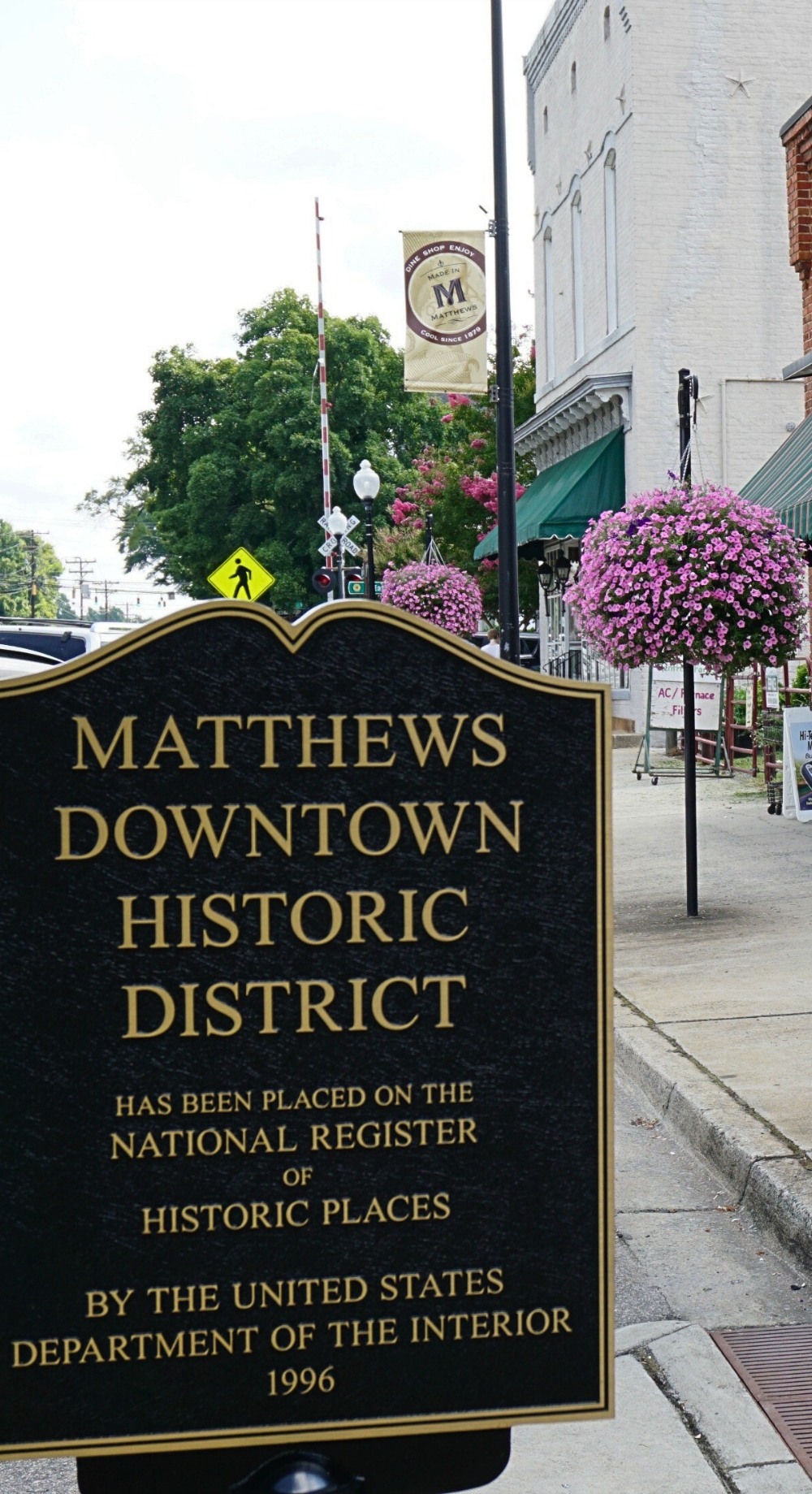 Matthews NC historic sign