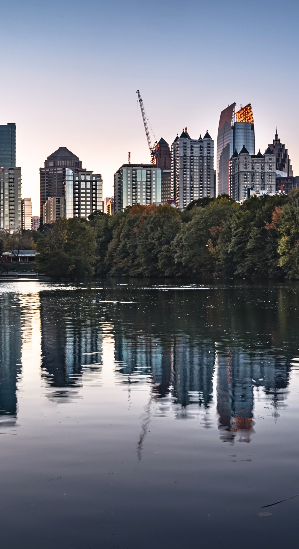 Atlanta Landmarks Image waterfront view of downtown