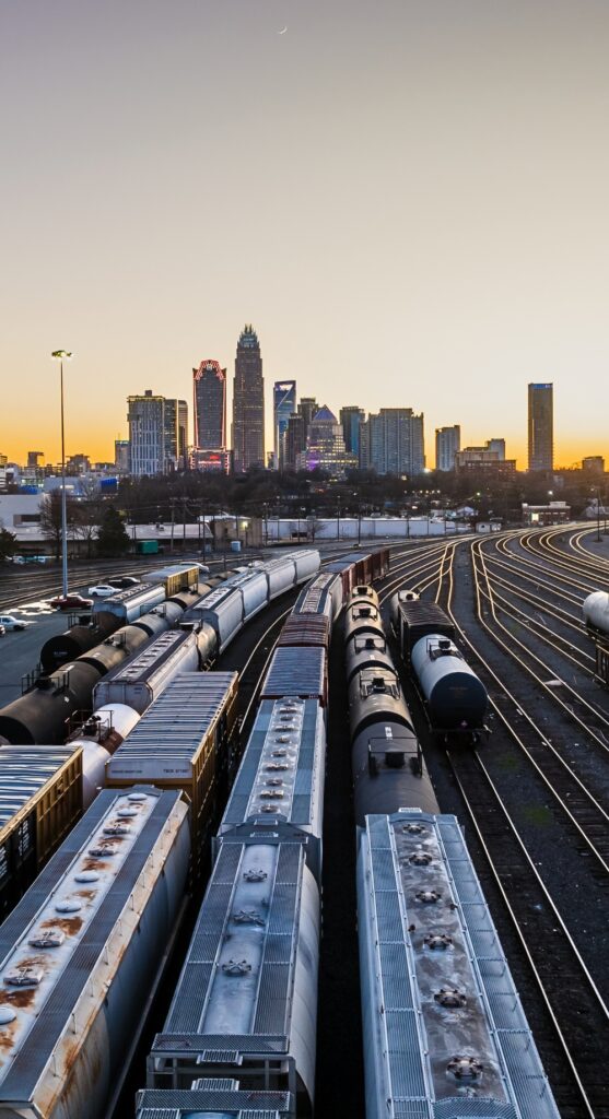 Charlotte NC Side Photo of train yard