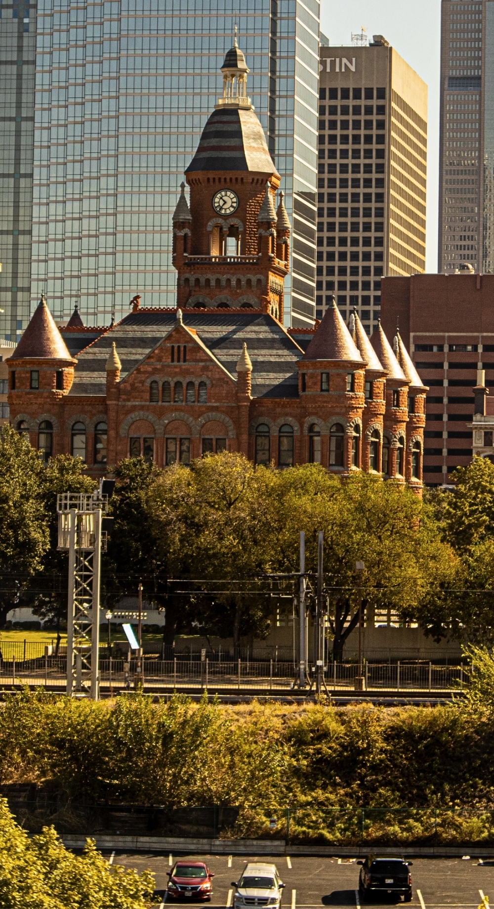 Dallas Texas Photos Vertical photo of famous building with clock