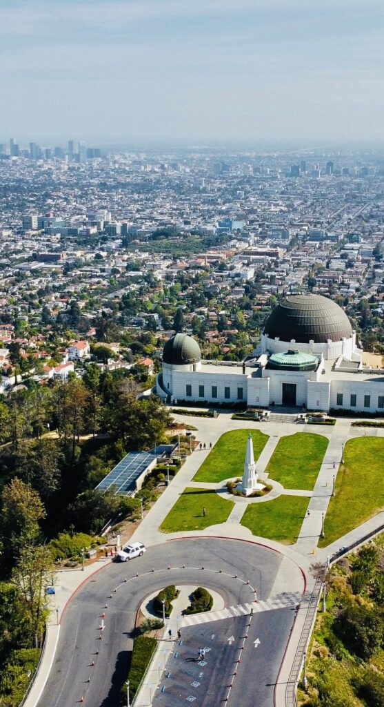 Griffith Observatory from above