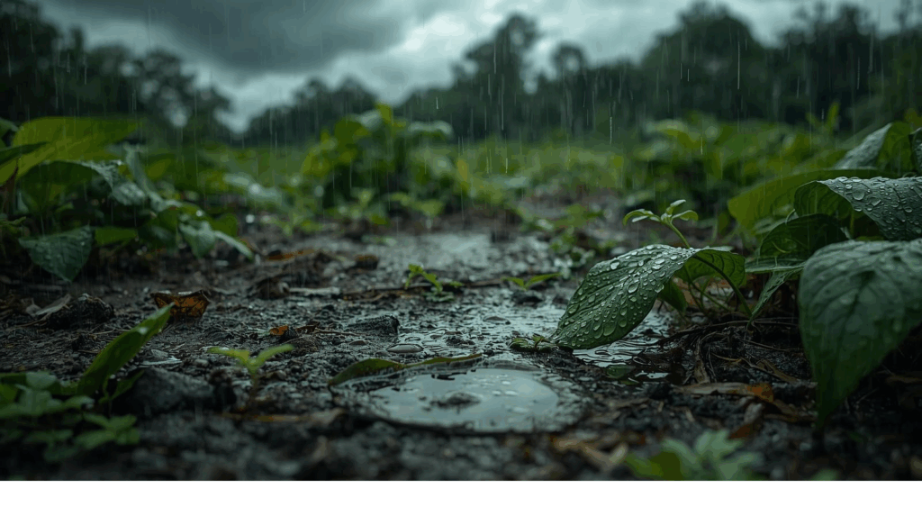 Mosquitoes thrive after rain landscape photo