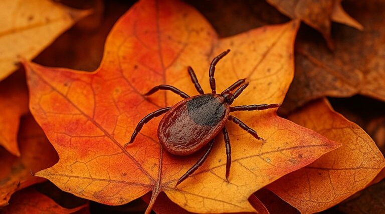 tick on leaf