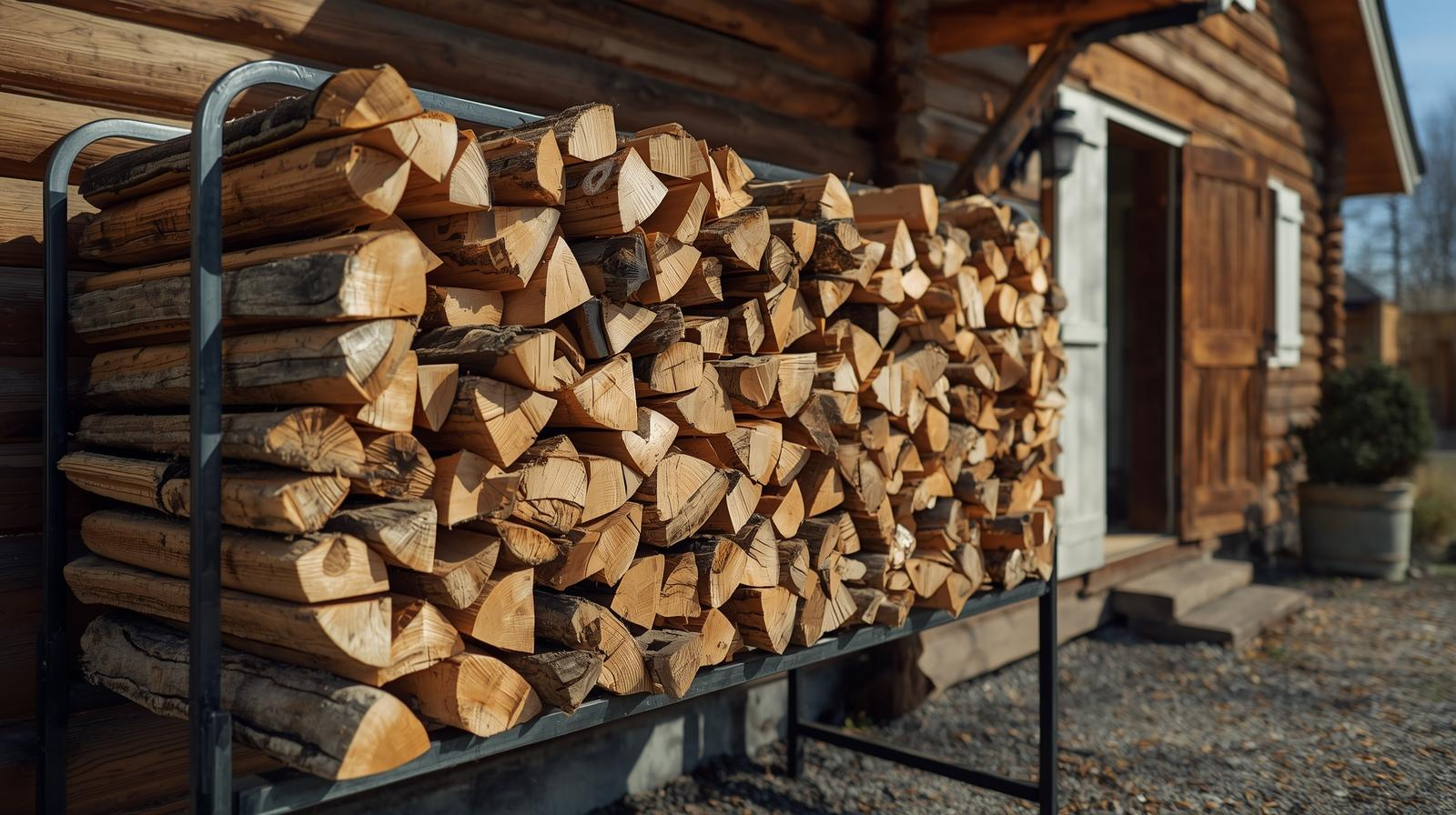 firewood storage too close to the house