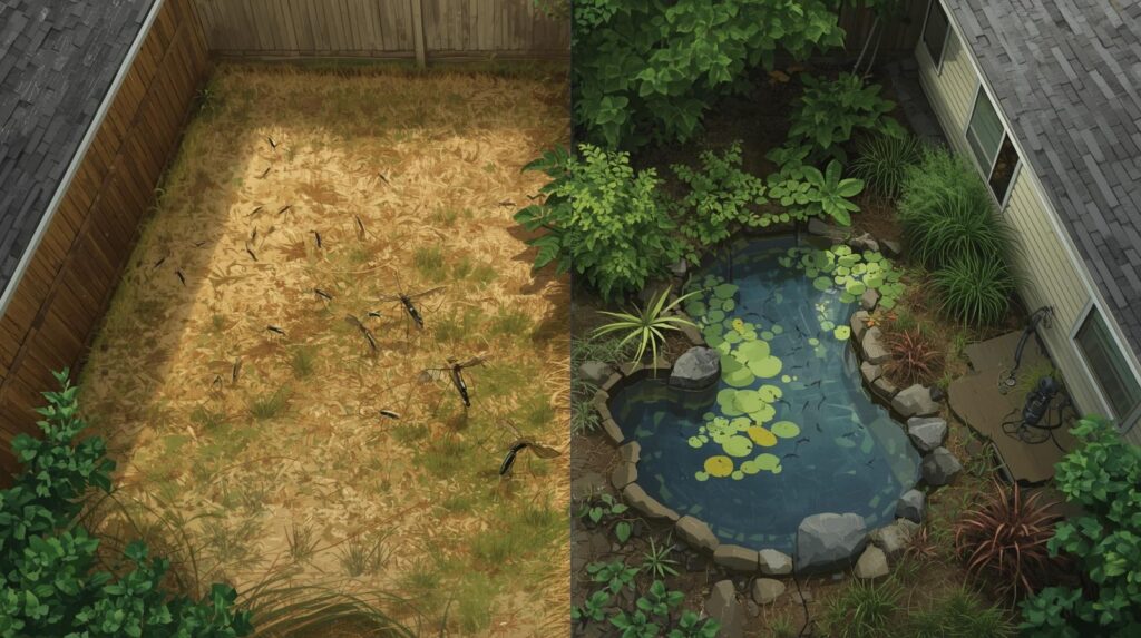 Many homeowners notice that mosquito problems feel uneven