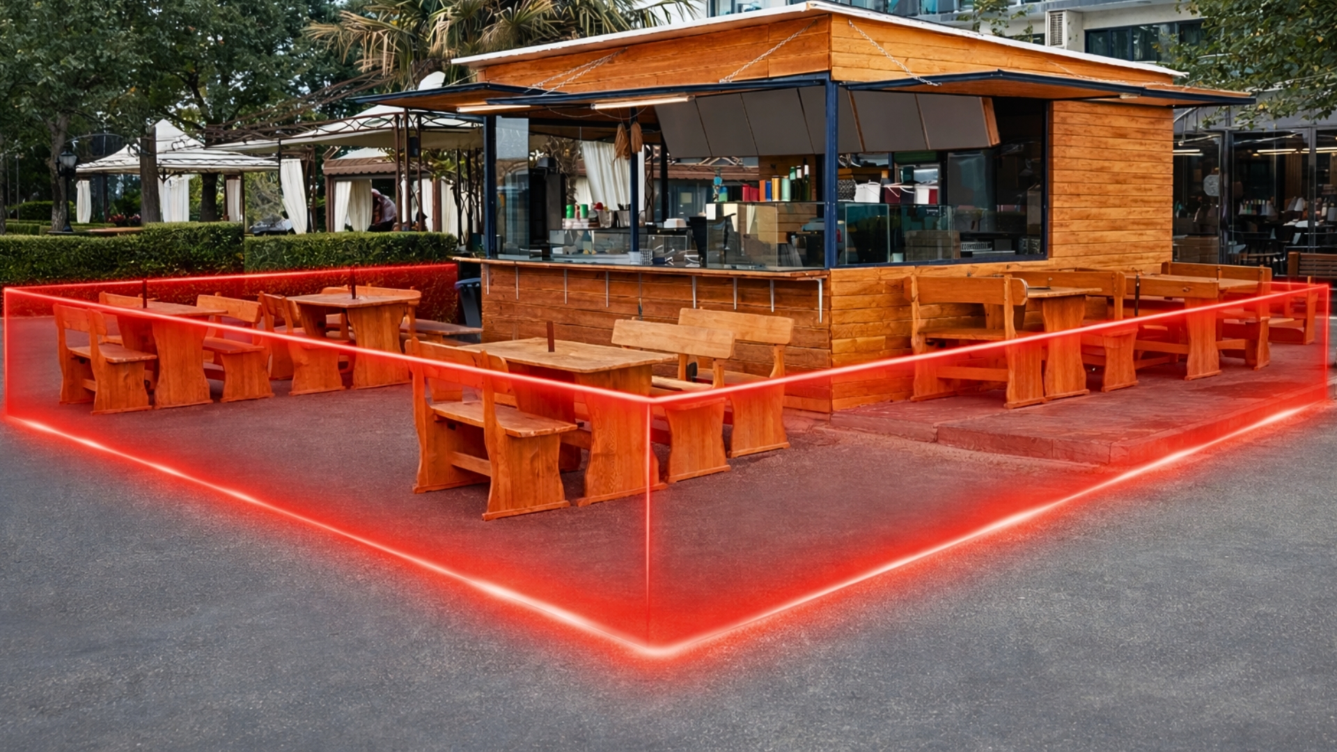 Restaurant barrier graphic