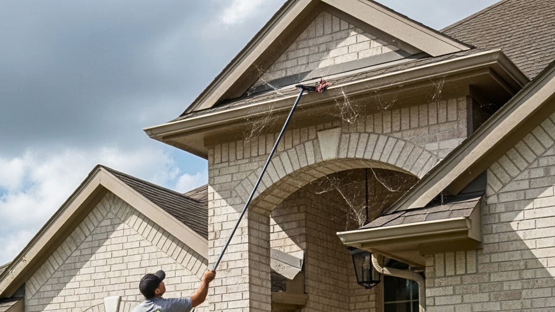 De-webbing the outside of a home