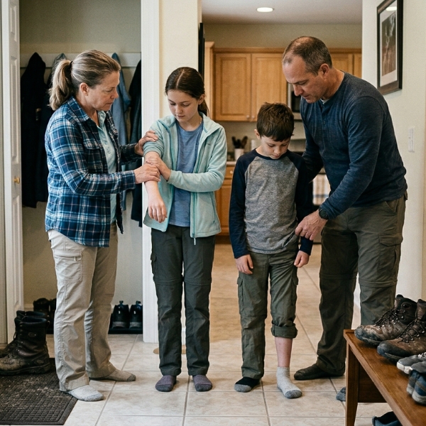 Lyme Disease check for ticks after going outside