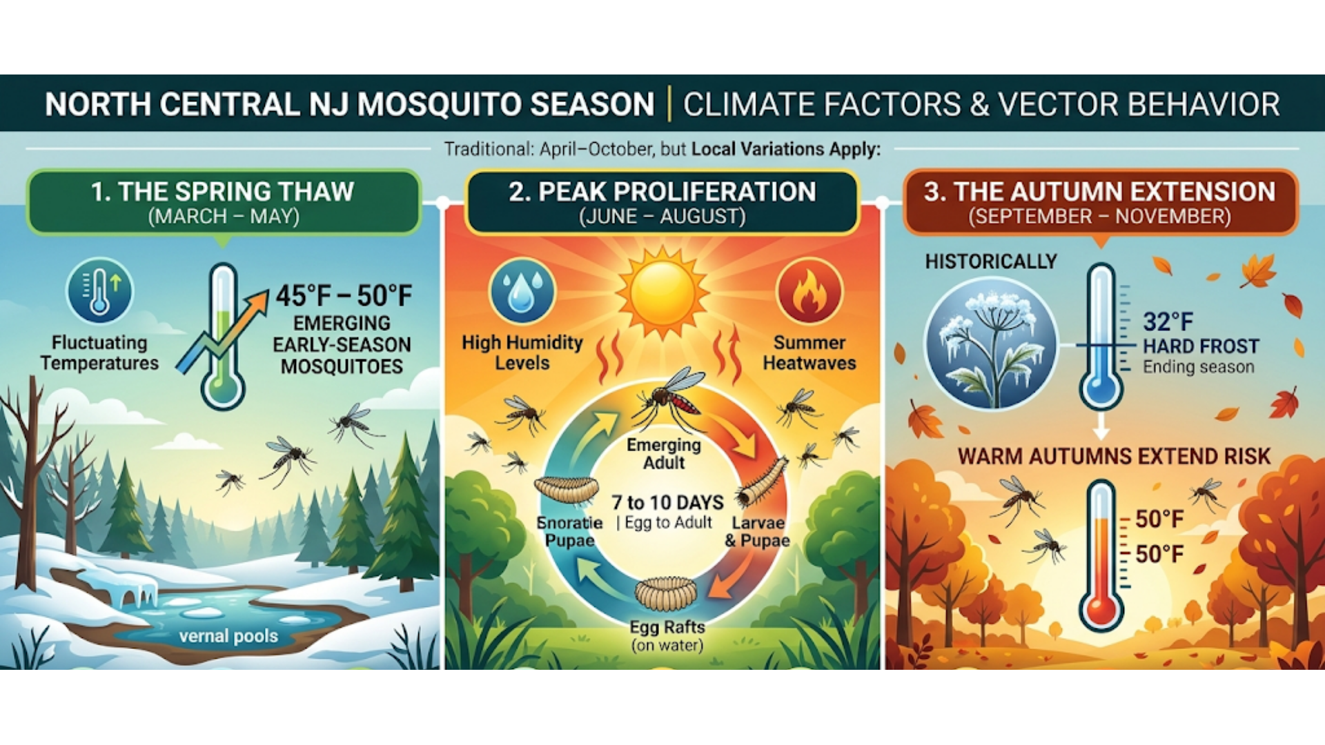 North Central NJ Mosquito Shield Season Graphic