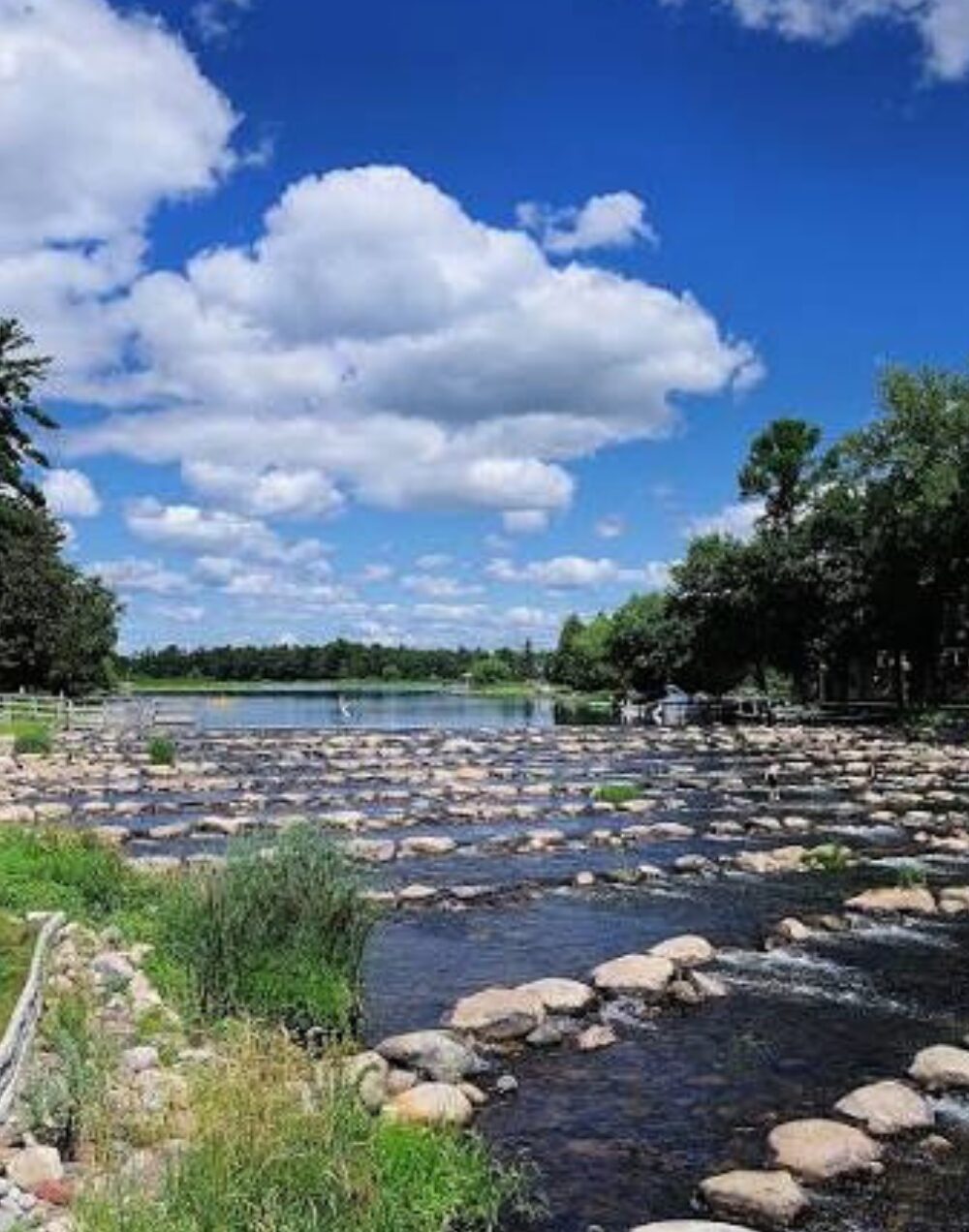 Pine River MN rock damn image Mosquito Shield of Brainerd Lakes