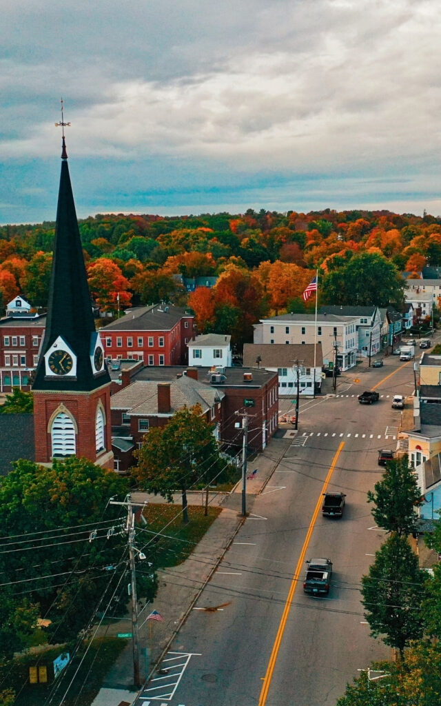 Farmington NH from above image Moshield Strafford County