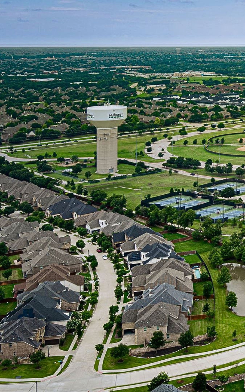 McKinney TX from above Mosquito Shield of East Dallas