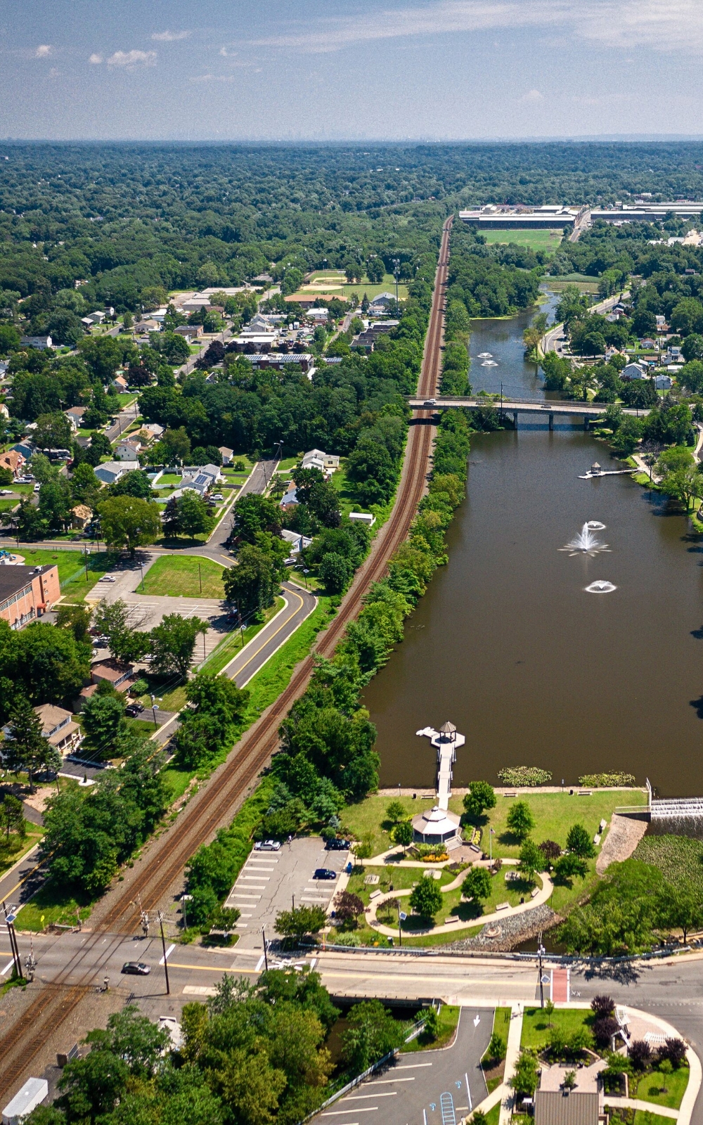Piscataway Township NJ from above Mosquito Shield of East Central NJ