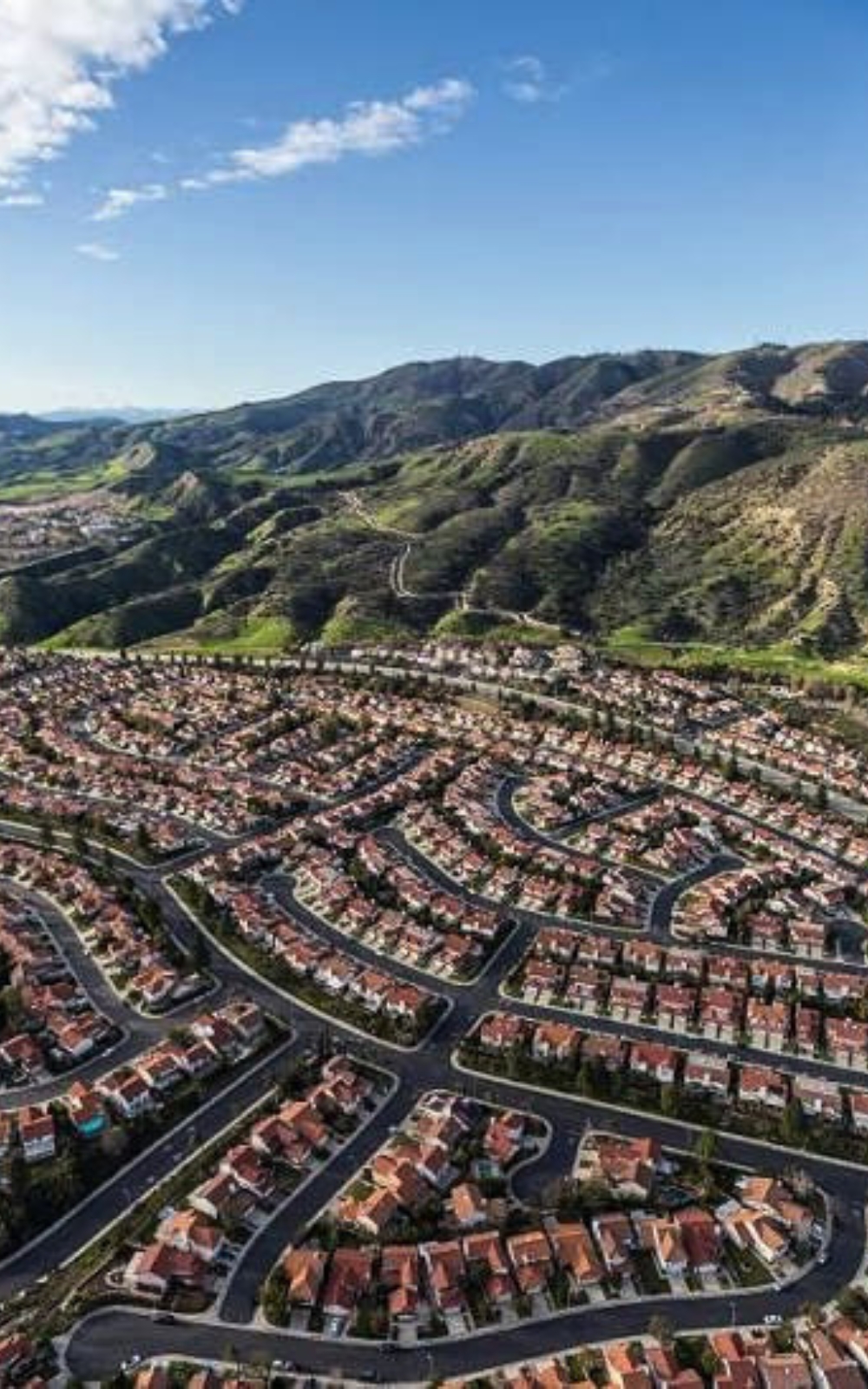 Porter Ranch from above Mosquito Shield of NW Los Angeles